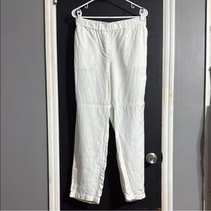 EUC PureJill Linen Wide Leg Convertible Elastic Waist Relaxed Pants L